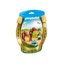 Playmobil Pony Farm   Groomer with Butterfly Pony  6971