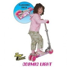 Ozbozz Pink Cosmic Light Flashing Deck Scooter