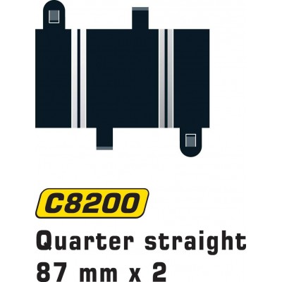 Scalextric Quarter Straight 87 mm x 2 (C8200)