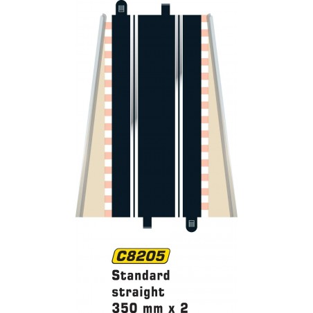 Sclalextric Standard Straight 350mm x 2 (C8205)
