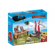Playmobil How To Train Your Dragon Gobber The Belch With Sheep Sling 9461
