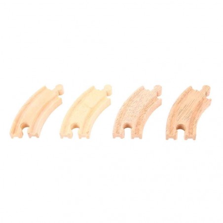 Bigjigs Rail - Short Curved Track X4