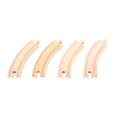 Big Jigs rail compatible with leading wooden train systems. Long Curves