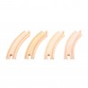 Big Jigs rail compatible with leading wooden train systems. Long Curves