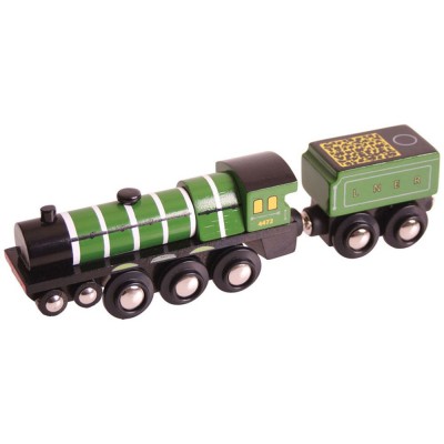 Big Jigs rail compatible with leading wooden train systems. flying scotsman