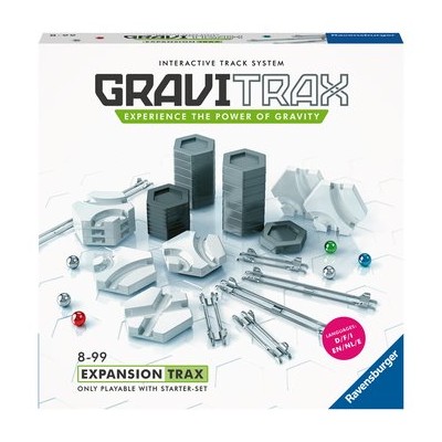 Extend your GraviTrax Starter Set with this excellent track pack with over 40 components.