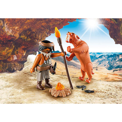 Playmobil Specials Plus Caveman With Sabertooth Tiger 9442