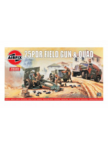 Airfix Model Kits Vintage Classics 25pdr Field Gun & Quad