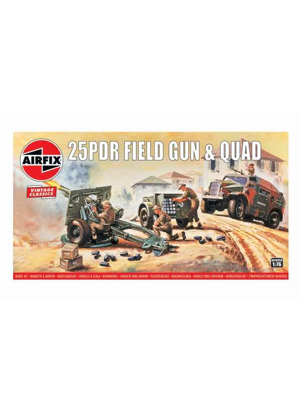 Airfix Model Kits Vintage Classics 25pdr Field Gun & Quad Airfix Model Kits Vintage Classics 25pdr Field Gun & Quad