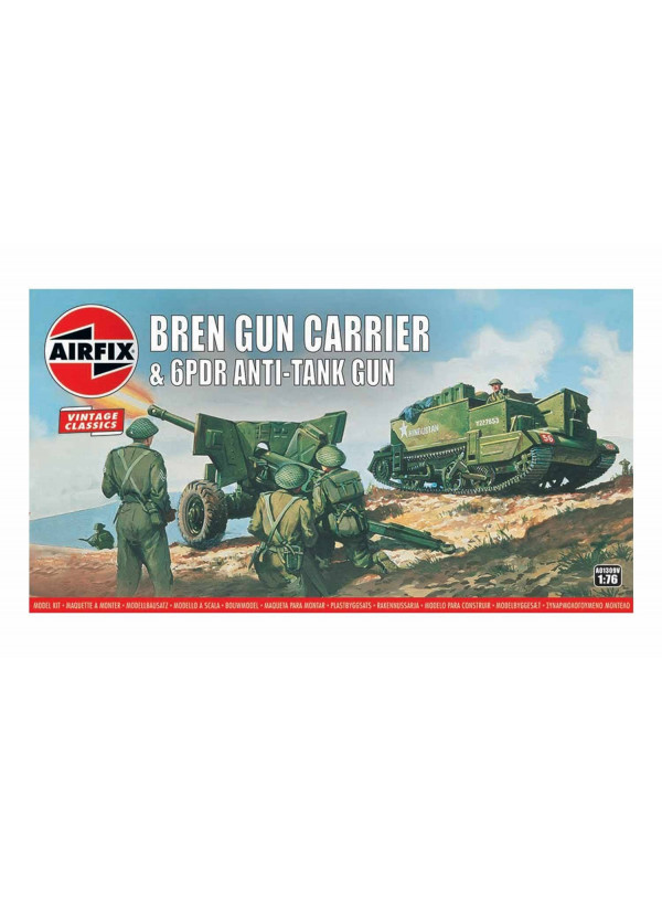 Airfix Model Kits Vintage Classics Bren Gun Carrier & 6pdr Anti-Tank Gun Airfix Model Kits Vintage Classics Bren Gun Carrier & 6pdr Anti-Tank Gun