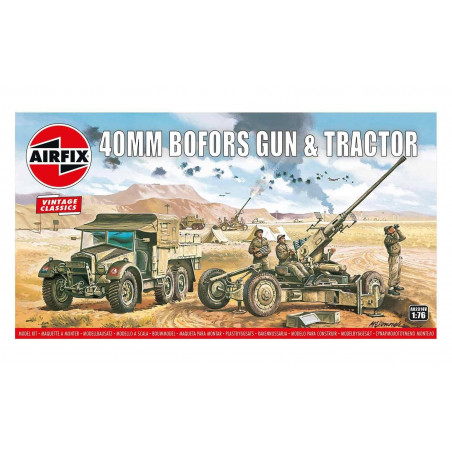 Airfix Vintage Classics Bofors 40mm Gun & Tractor
