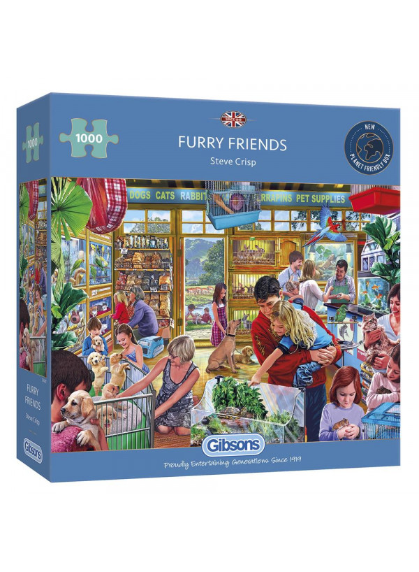 Gibsons Furry Friends 1000 Piece Jigsaw Puzzle