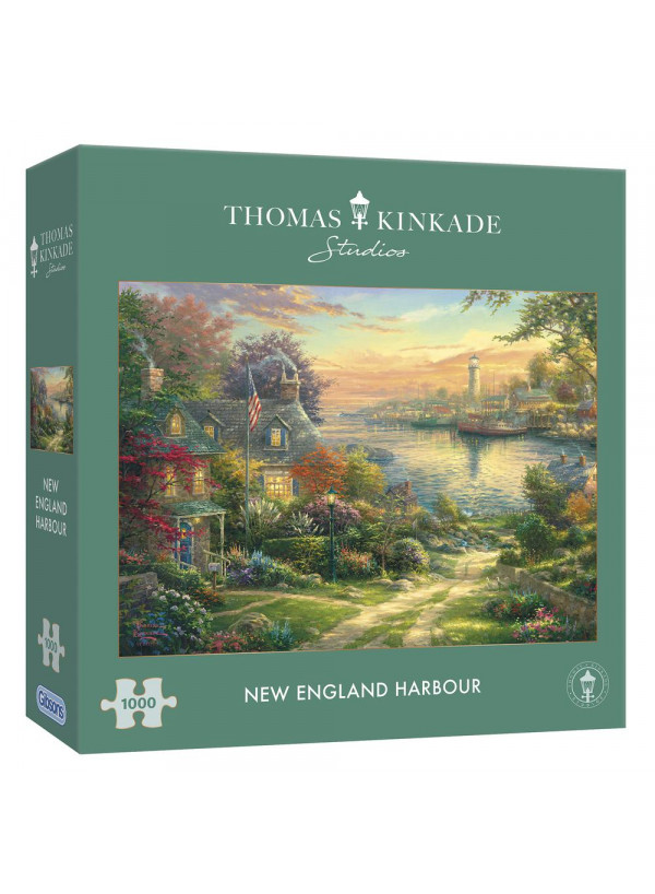 Gibsons Thomas Kinkade Studio New England Harbour 1000 Piece Jigsaw Puzzle