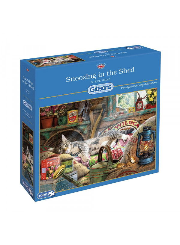 Gibsons Snoozing In The Shed 1000 Piece Jigsaw Puzzle Gibsons Snoozing In The Shed 1000 Piece Jigsaw Puzzle