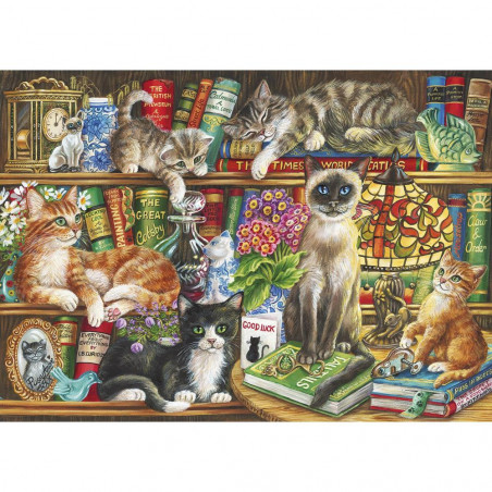 Gibsons Puss In Books 1000 Piece Jigsaw Puzzle 1000 Piece Jigsaw Puzzle