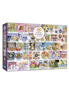 Gibsons Pork Pies And Puddlings 1000 Piece Jigsaw Puzzle 1000 Piece Jigsaw Puzzle