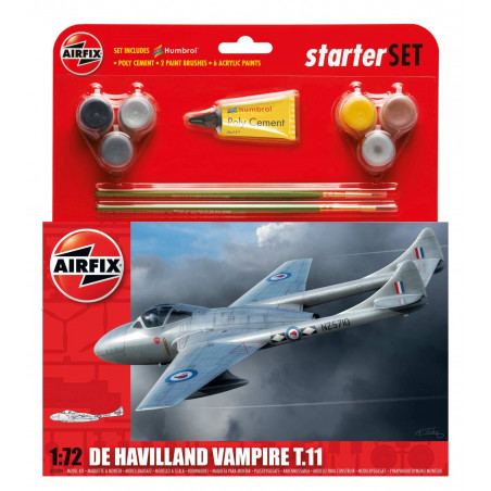 Airfix Medium Starter Set -De Havilland Vampire T.11