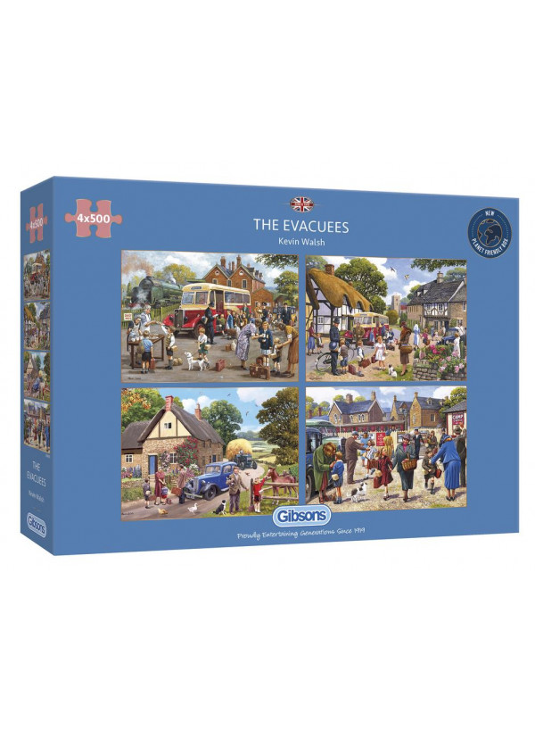 Gibsons The Evacuees 4 X 500 Piece Jigsaw Puzzle