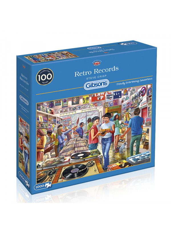 Gibsons Retro Records 1000 Piece Jigsaw Puzzle Gibsons Retro Records 1000 Piece Jigsaw Puzzle