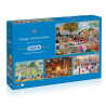 Gibsons Village Celebrations 4 X 500piece Jigsaw Puzzle