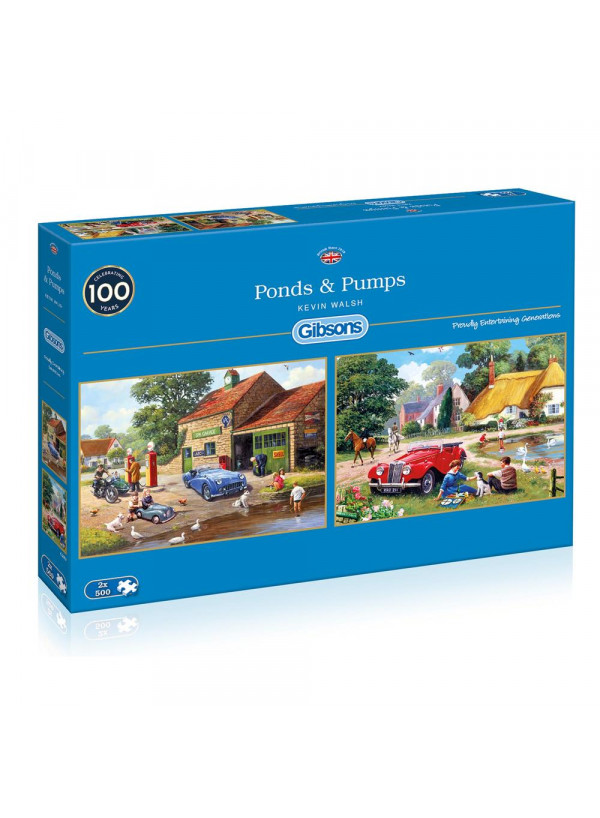 Gibsons Ponds & Pumps 2x500piece Jigsaw Puzzle