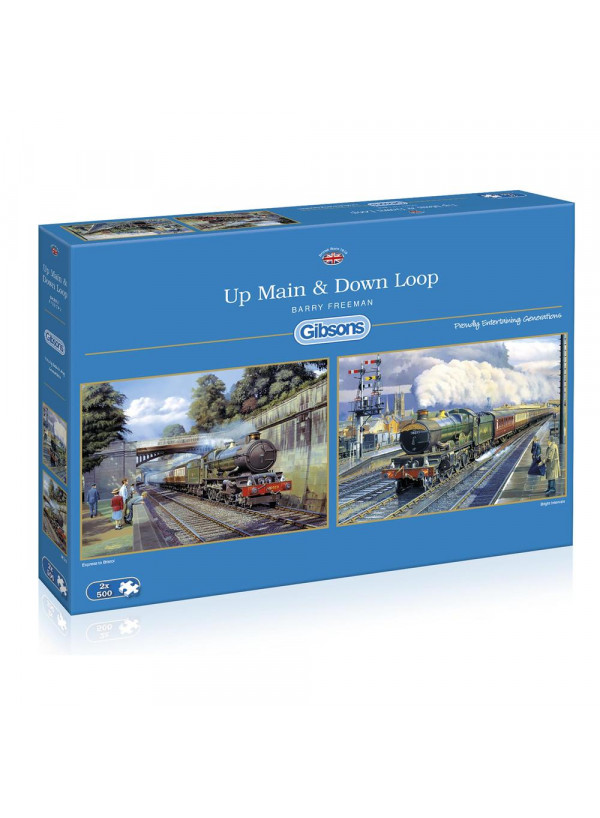 Gibsons Up Main & Down Loop 2 X 500 Piece Jigsaw Puzzles