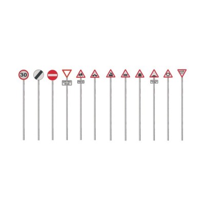 Hornby Post 1960's Road Signs (Pk 12) (R8666)