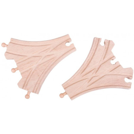 Bigjigs Rail - Three Way Points (Pack Of 2)