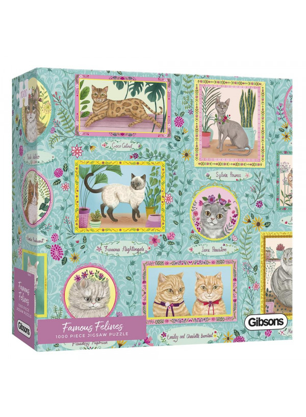 Gibsons Famous Felines 1000 Piece Jigsaw Puzzle