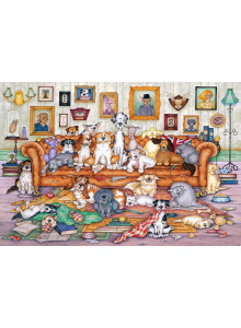 Gibsons Waiting For Supper 500 Piece Jigsaw Puzzle
