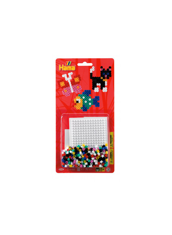 Hama Midi Pack 4162 With 450 Beads & Squared Pegboard Hama Midi Pack 4162 With 450 Beads & Squared Pegboard
