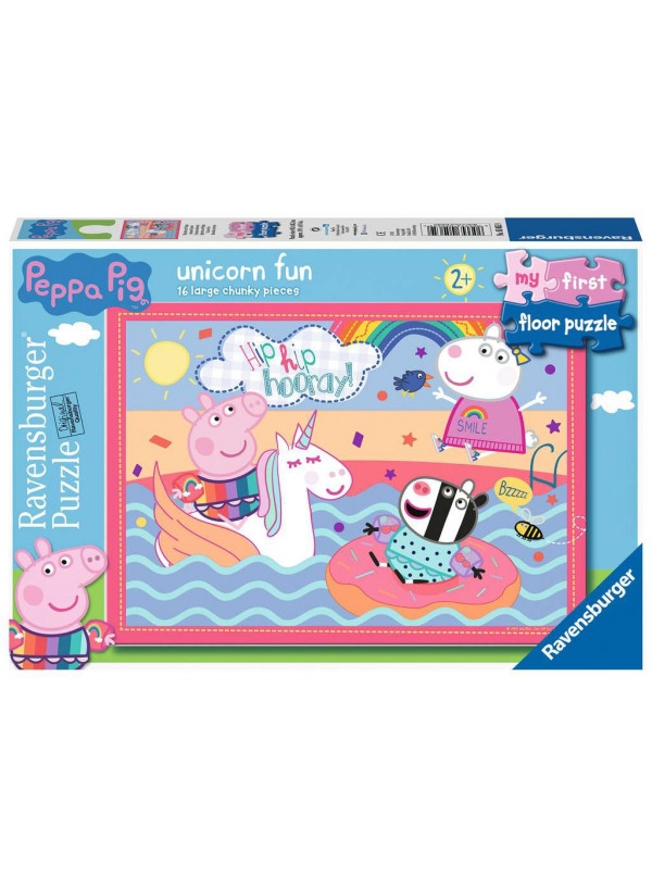 Ravensburger Peppa Pig Unicorn Fun, My First Floor Puzzle, 16pc