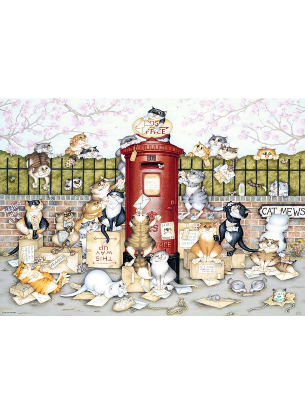 Ravensburger Crazy Cats - Lost In The Post, 1000 Pcs Jigsaw Ravensburger Crazy Cats - Lost In The Post, 1000 Pcs Jigsaw