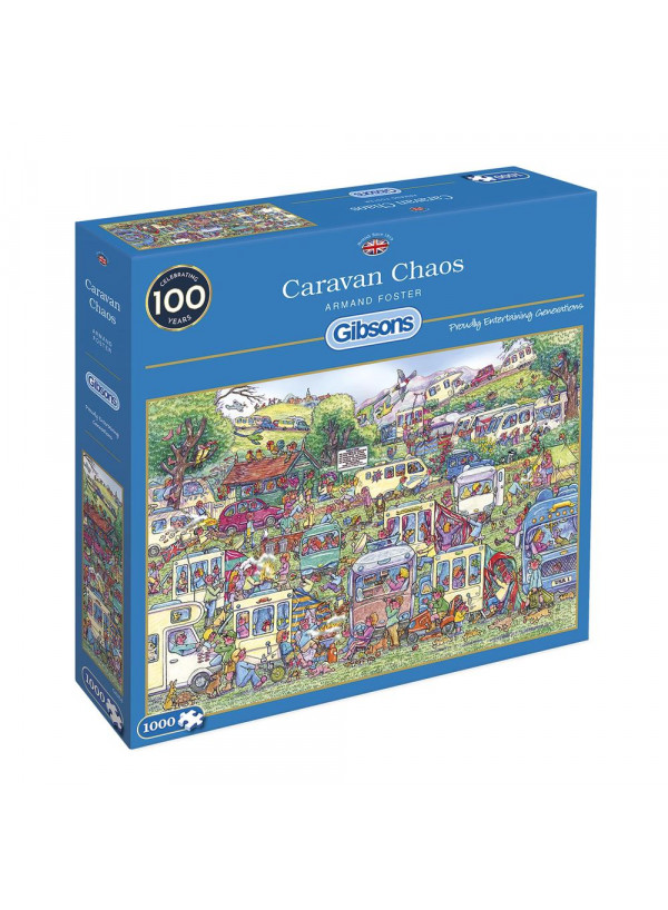 Gibsons Caravan Chaos 1000 Piece Jigsaw Puzzle Gibsons Caravan Chaos 1000 Piece Jigsaw Puzzle