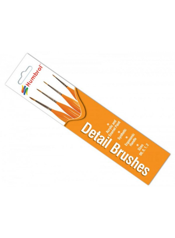 Humbrol Brush Pack - Detail Ergonomic Handle 00, 0, 1, 2 Ag4304 Humbrol Brush Pack - Detail Ergonomic Handle 00, 0, 1, 2 Ag4304