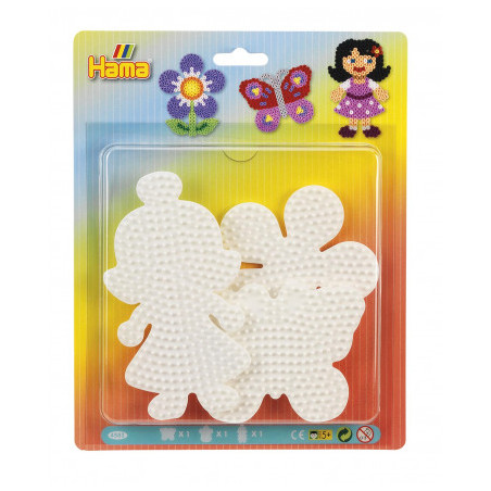 Hama Midi Pegboard 4583 Butterfly, Flower & Doll