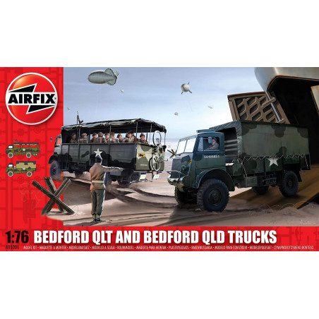 Airfix Bedford Qlt And Bedford Qld Trucks 1/76 Scale Model Kit A03306