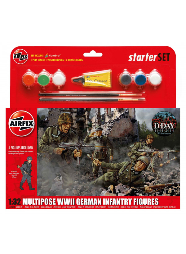 Airfix Wwii German Infantry Multipose Starter Set 1:32