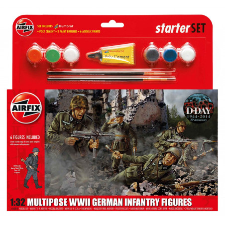 Airfix Wwii German Infantry Multipose Starter Set 1:32