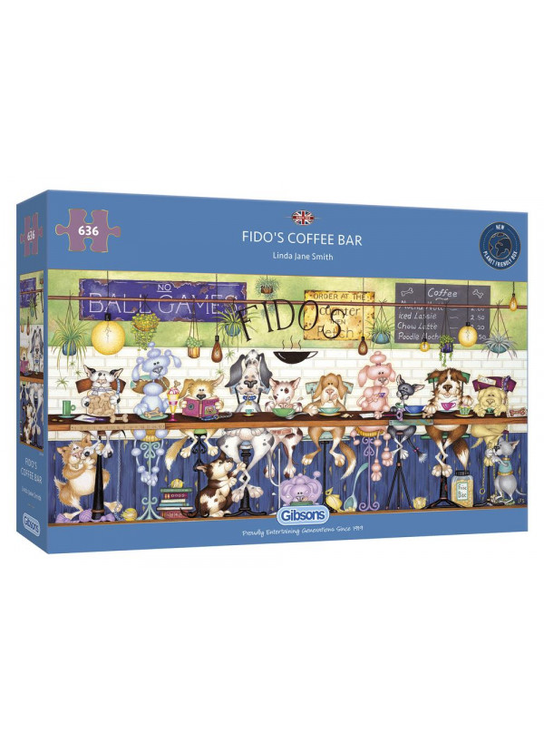 Gibsons Fido's Coffee Bar 636 Piece Jigsaw Puzzle