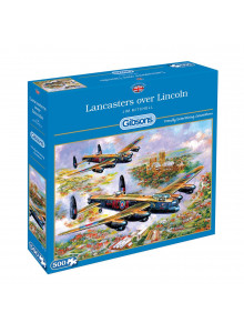 Gibson Lancasters Over Lincoln 500 Piece Jigsaw Puzzle