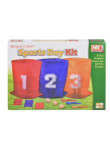3 In 1 Sports Day Kit Sack Race Egg And Spoon Race Set Bean Bag Toss Fun Outdoor Garden Game