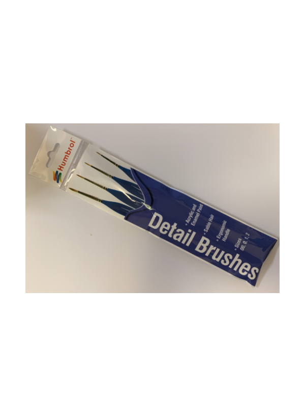 Humbrol Ag4304 Triangle Handle Detail Brush Pack 00,0,1,2