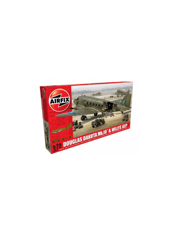 Airfix Douglas Dakota Mkiii With Willys Mb Jeep 1:72 A09008 Airfix Douglas Dakota Mkiii With Willys Mb Jeep 1:72 A09008