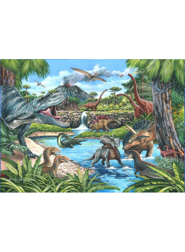Dinosaurs House Of Puzzles Large Piece 500 Piece Jigsaw Puzzle
