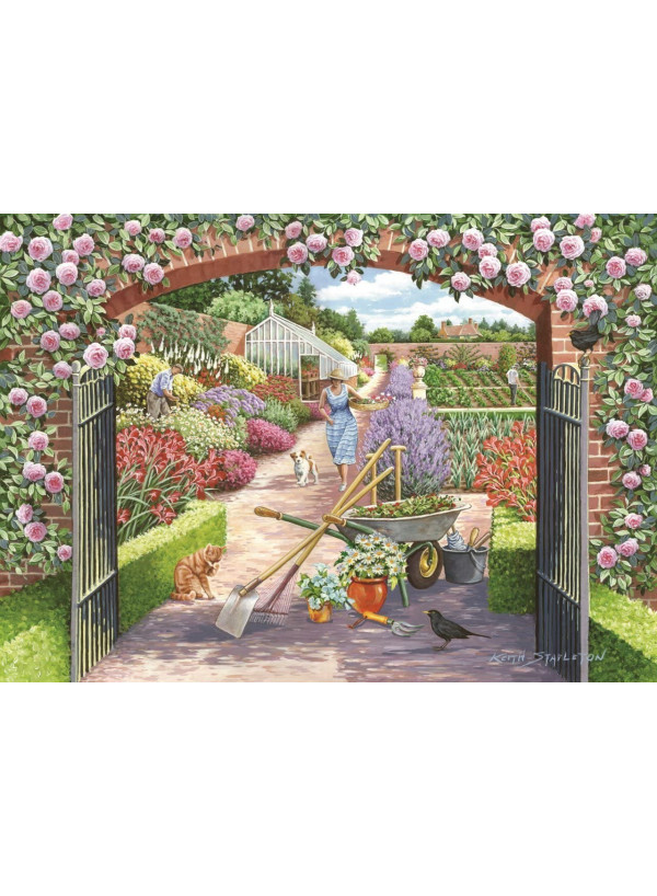Walled Garden House Of Puzzles 500 Piece Jigsaw Puzzle