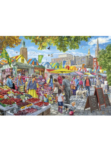 Gibsons Market Day, Norwich 1000 Piece Jigsaw Puzzle