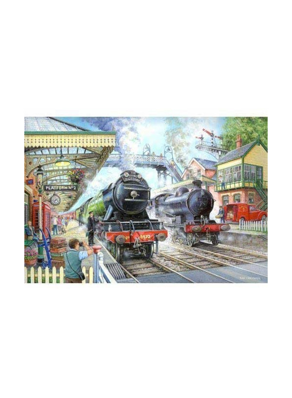 House Of Puzzles 1000 Piece Jigsaw Puzzle Train Now Standing At Railway Station
