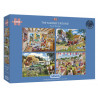 Gibsons The Farmers Round 4x500piece Jigsaw Puzzle