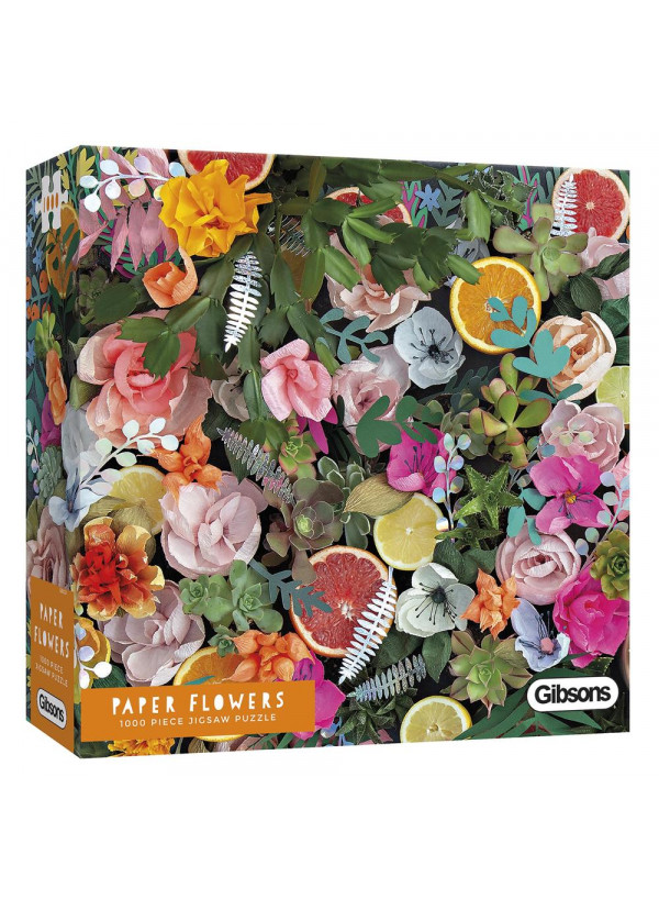 Gibsons Paper Flowers 1000 Piece Jigsaw Puzzle Gibsons Paper Flowers 1000 Piece Jigsaw Puzzle